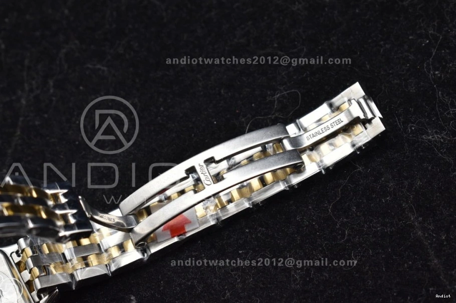 Panthère 22mm White BVF on SS Best Edition YG Dial Quartz 1:1 SS YG Bracelet Ronda 1119